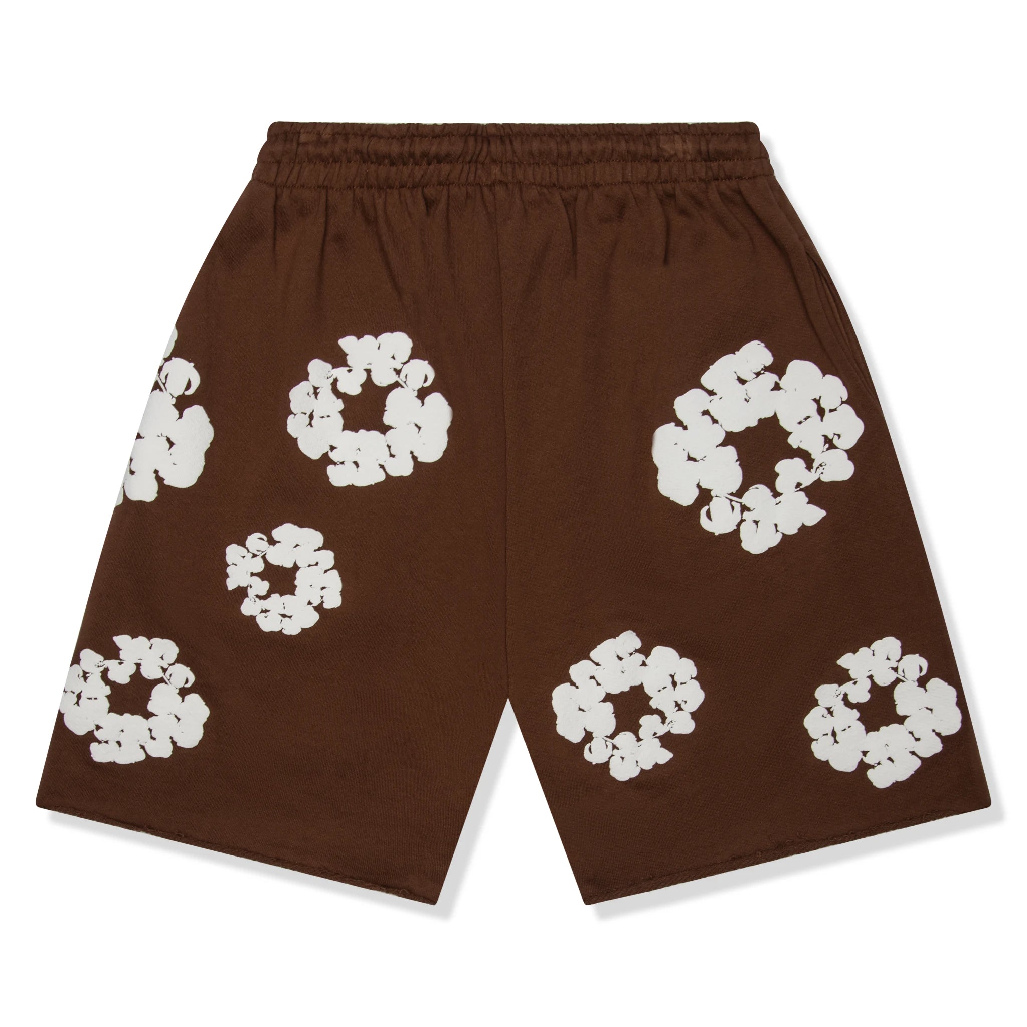 Back view of Denim Tears The Cotton Wreath Brown Shorts